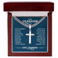 To My Grandson Always Remember How Much I Love You Artisan Cross Cuban Chain Link-Express Your Love Gifts