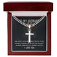 To My Husband God Doesn't Give Artisan Cross Cuban Chain Link-Express Your Love Gifts