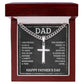 To My Dad I'm Proud Artisan Cross Cuban Chain Link-Express Your Love Gifts