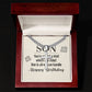 To My Son You're One of a Kind Artisan Cross Cuban Chain Link-Express Your Love Gifts