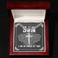 To My Son I Wish You the Strength to Face Challenges Artisan Cross Cuban Chain Link-Express Your Love Gifts