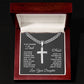 To My Dad You Know How to Be a Friend Artisan Cross Cuban Chain Link-Express Your Love Gifts