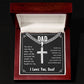To My Dad You Are a Man Like no Other Artisan Cross Cuban Chain Link-Express Your Love Gifts