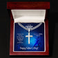 To My Dad Thanks For Always Being There Artisan Cross Cuban Chain Link-Express Your Love Gifts