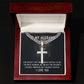 To My Husband God Doesn't Give Artisan Cross Cuban Chain Link-Express Your Love Gifts