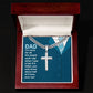 To My Dad You Only Know About Half of It Artisan Cross Cuban Chain Link-Express Your Love Gifts