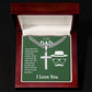 To My Dad You're the Greatest Artisan Cross Cuban Chain Link-Express Your Love Gifts