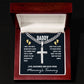 To My Dad I May Just be a Bump Artisan Cross Cuban Chain Link-Express Your Love Gifts