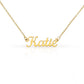 Personalized Name Necklace in Stainless Steel or 18K Gold Finish with Message Cards-Express Your Love Gifts