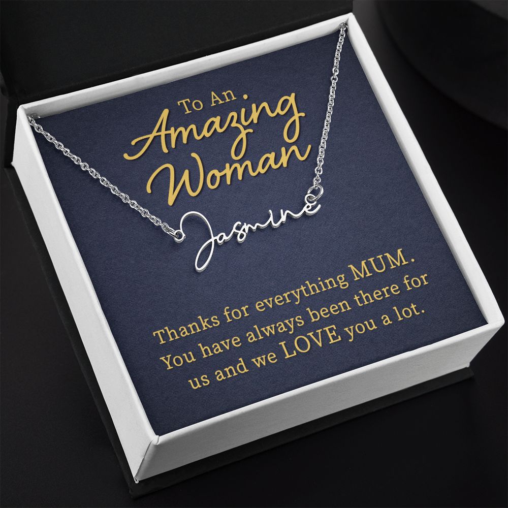 To an Amazing Woman Signature Name Necklace-Express Your Love Gifts