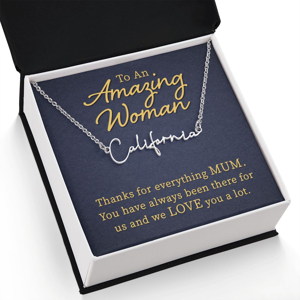 To an Amazing Woman Signature Name Necklace-Express Your Love Gifts