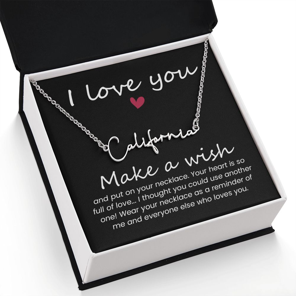 Your Heart is So Full of Love Signature Name Necklace-Express Your Love Gifts