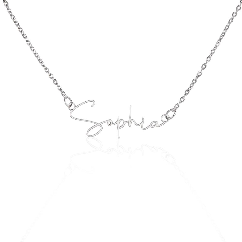 To My Wife Always Remember Signature Name Necklace-Express Your Love Gifts