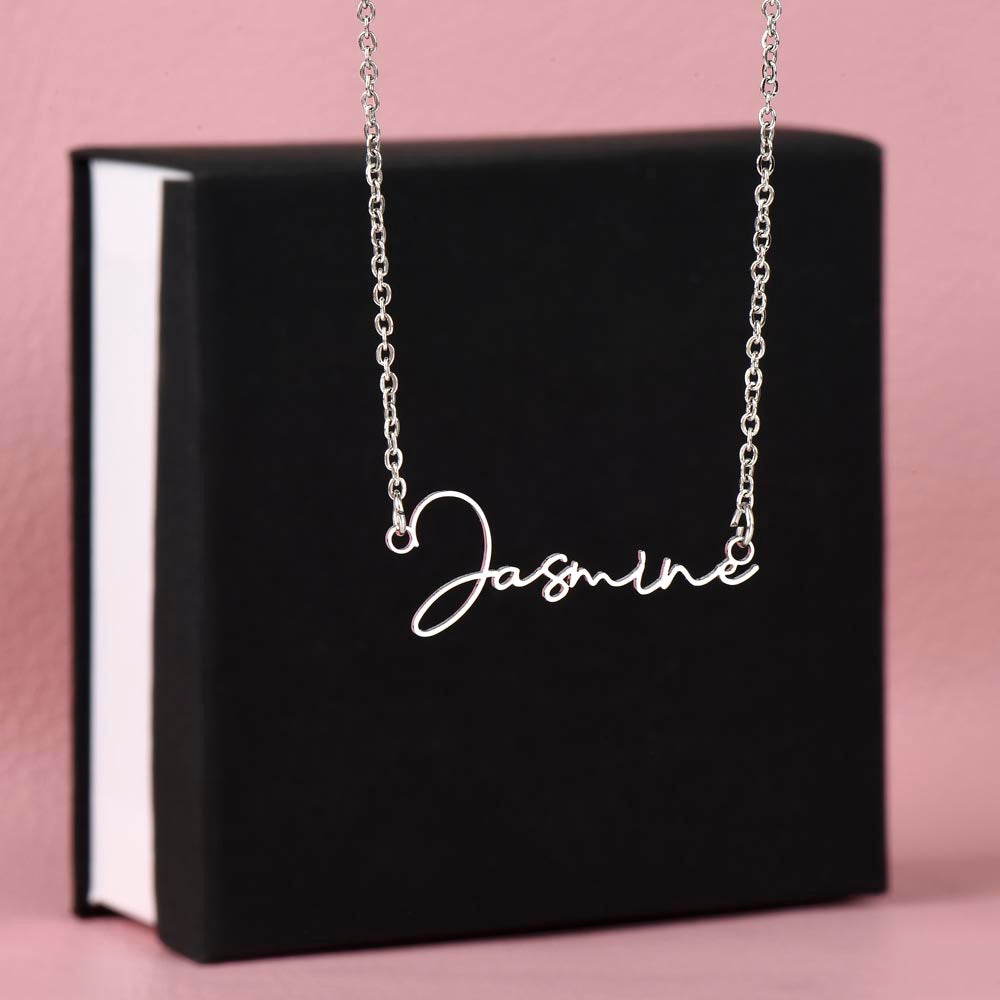 To My Gorgeous Girlfriend Signature Name Necklace-Express Your Love Gifts
