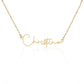 To My Fiancee I Promise Signature Name Necklace-Express Your Love Gifts
