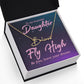 To My Beautiful Daughter Fly High Signature Name Necklace-Express Your Love Gifts