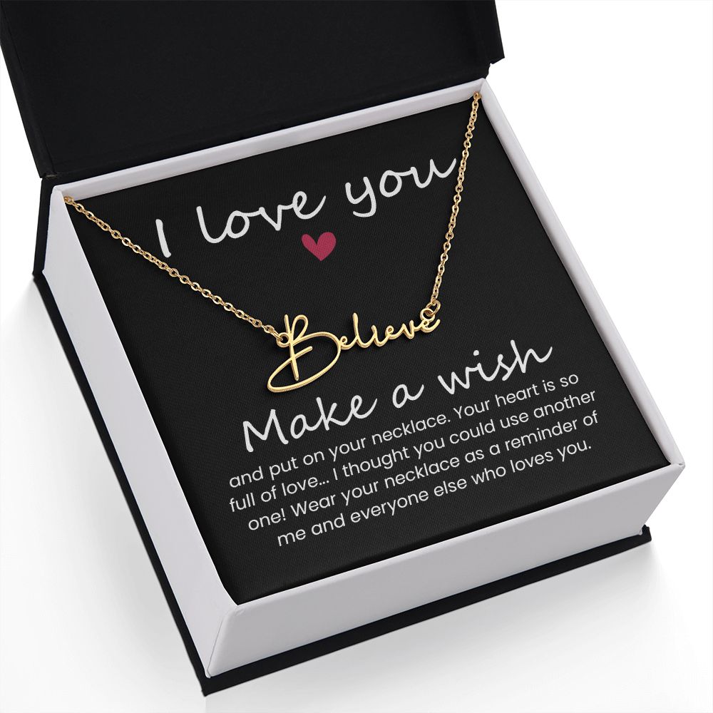 Your Heart is So Full of Love Signature Name Necklace-Express Your Love Gifts