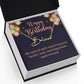 Happy Birthday Happiness Each Minute Signature Name Necklace-Express Your Love Gifts
