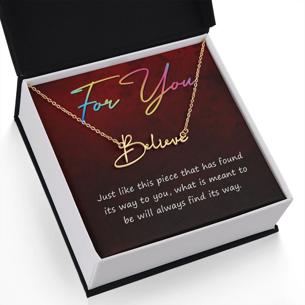 For You Signature Name Necklace-Express Your Love Gifts