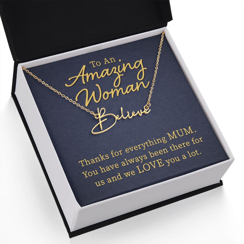 To an Amazing Woman Signature Name Necklace-Express Your Love Gifts