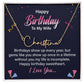 Happy Birthday to My Wife Birthdays Show Up Signature Name Necklace-Express Your Love Gifts