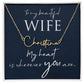 To My Beautiful Wife My Heart is Where You Are Signature Name Necklace-Express Your Love Gifts