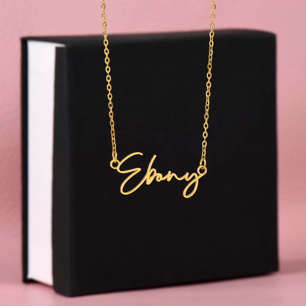 To My Gorgeous Girlfriend Signature Name Necklace-Express Your Love Gifts