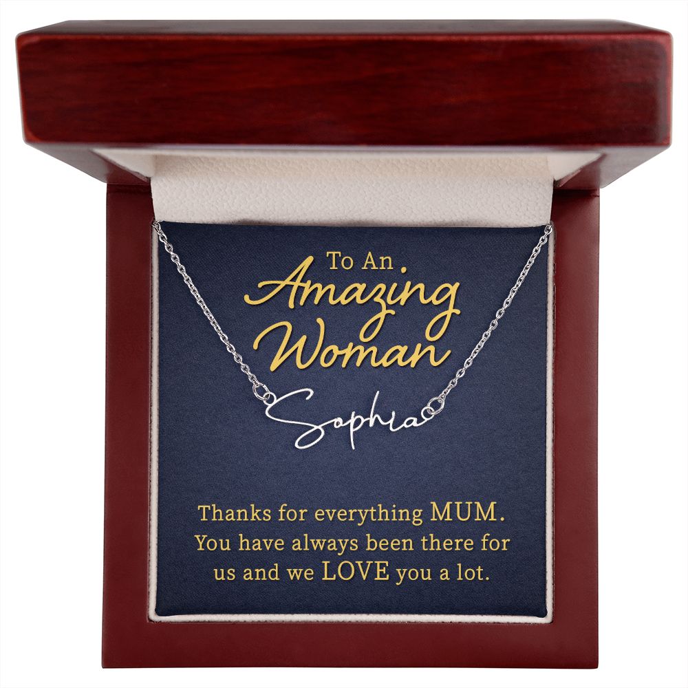 To an Amazing Woman Signature Name Necklace-Express Your Love Gifts
