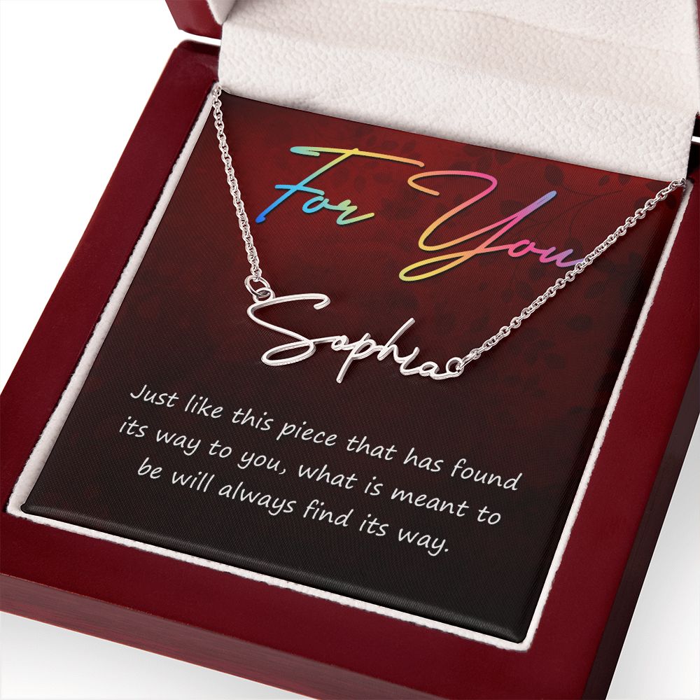 For You Signature Name Necklace-Express Your Love Gifts