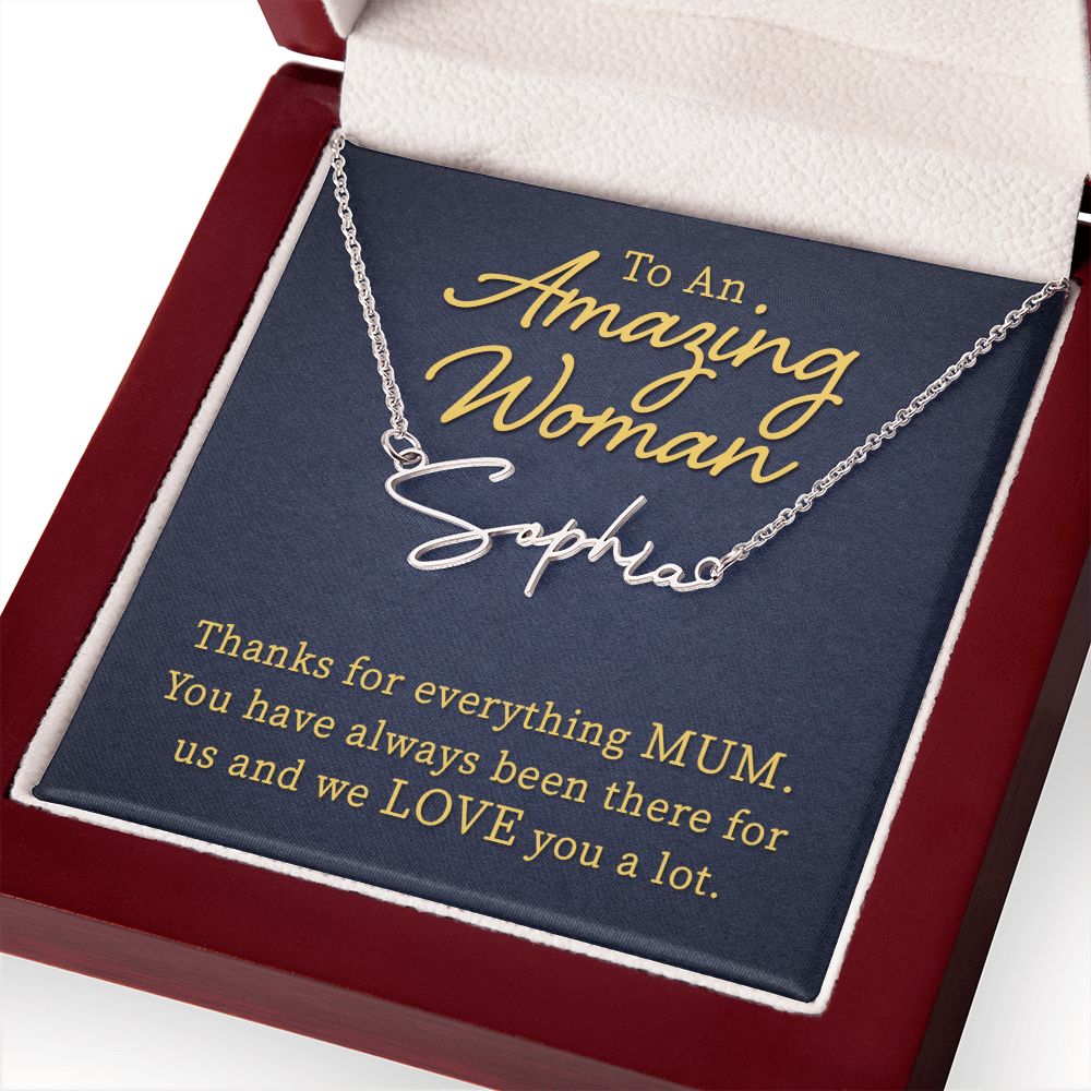 To an Amazing Woman Signature Name Necklace-Express Your Love Gifts