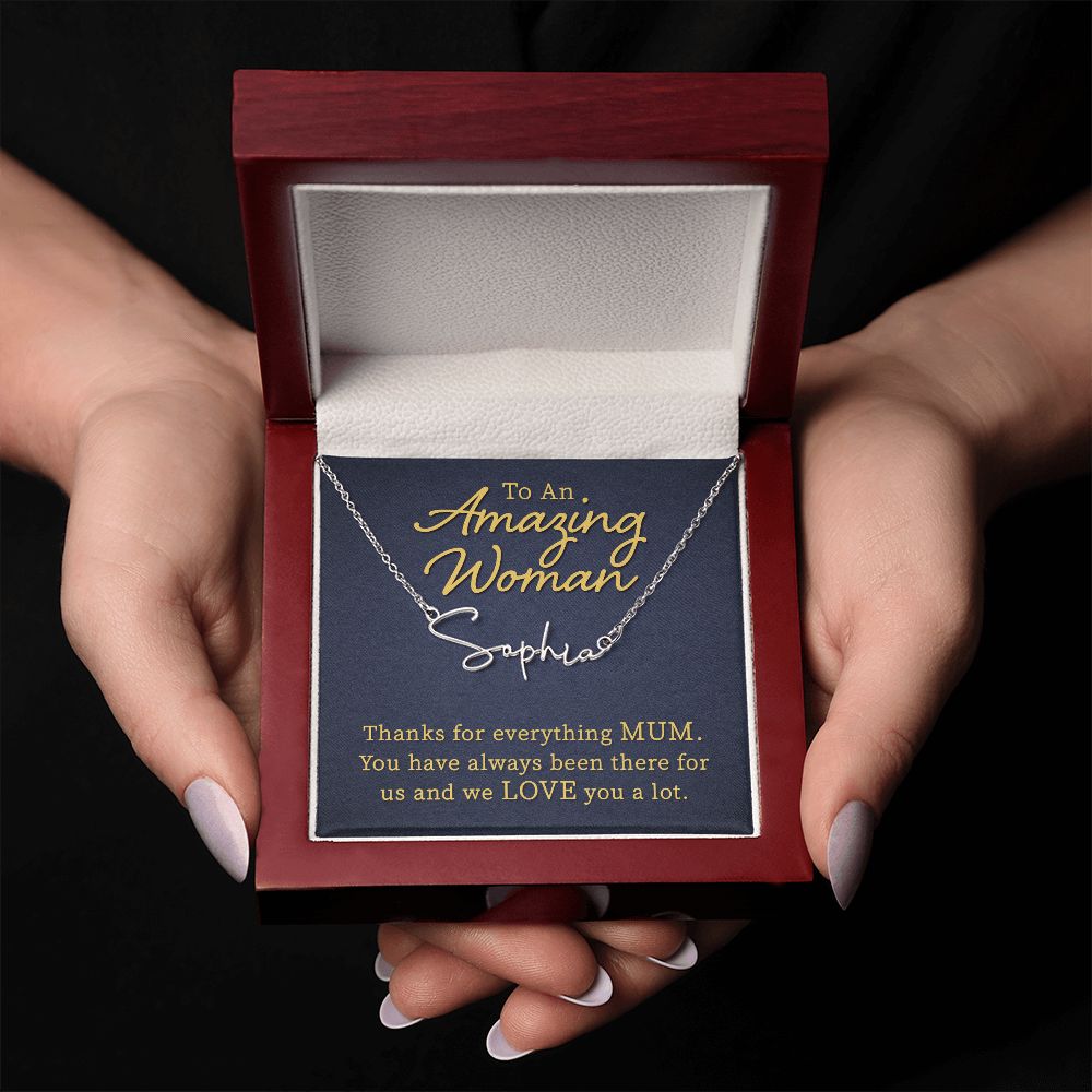 To an Amazing Woman Signature Name Necklace-Express Your Love Gifts