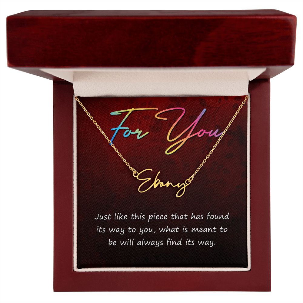 For You Signature Name Necklace-Express Your Love Gifts