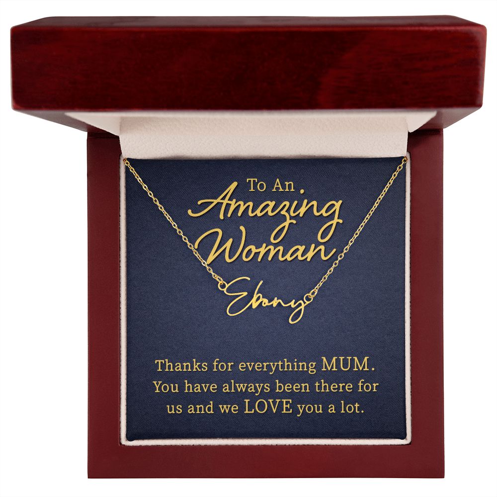 To an Amazing Woman Signature Name Necklace-Express Your Love Gifts