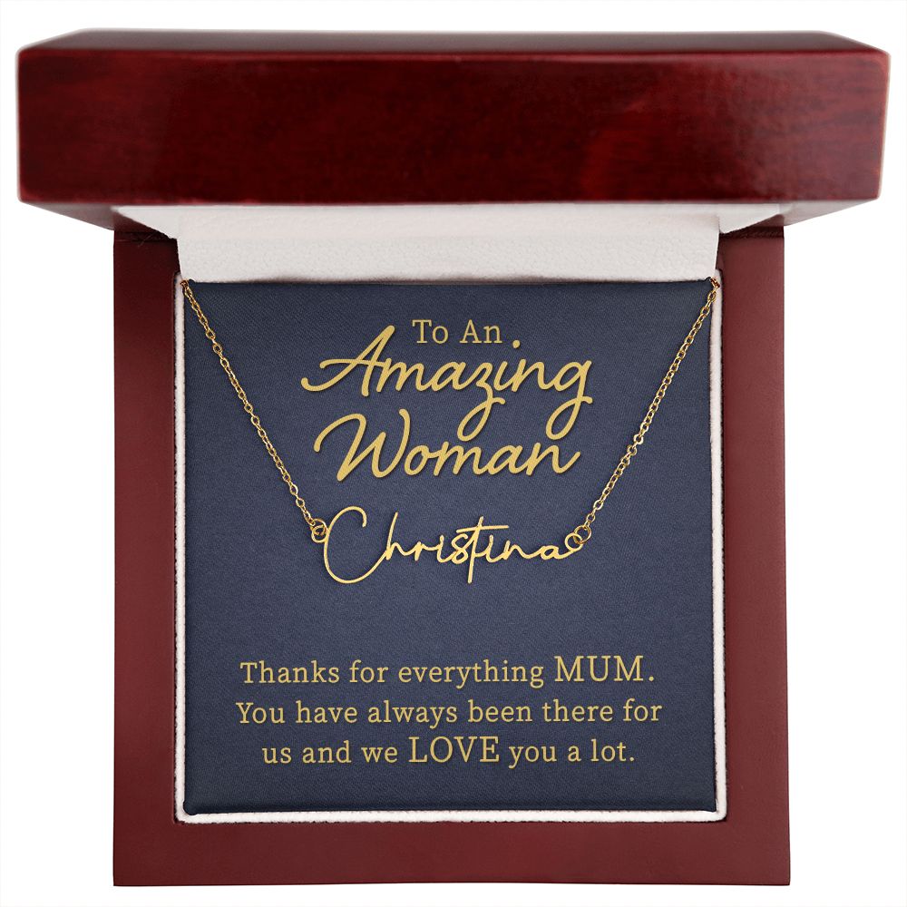 To an Amazing Woman Signature Name Necklace-Express Your Love Gifts