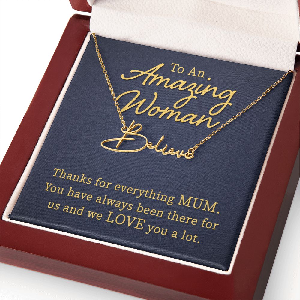 To an Amazing Woman Signature Name Necklace-Express Your Love Gifts