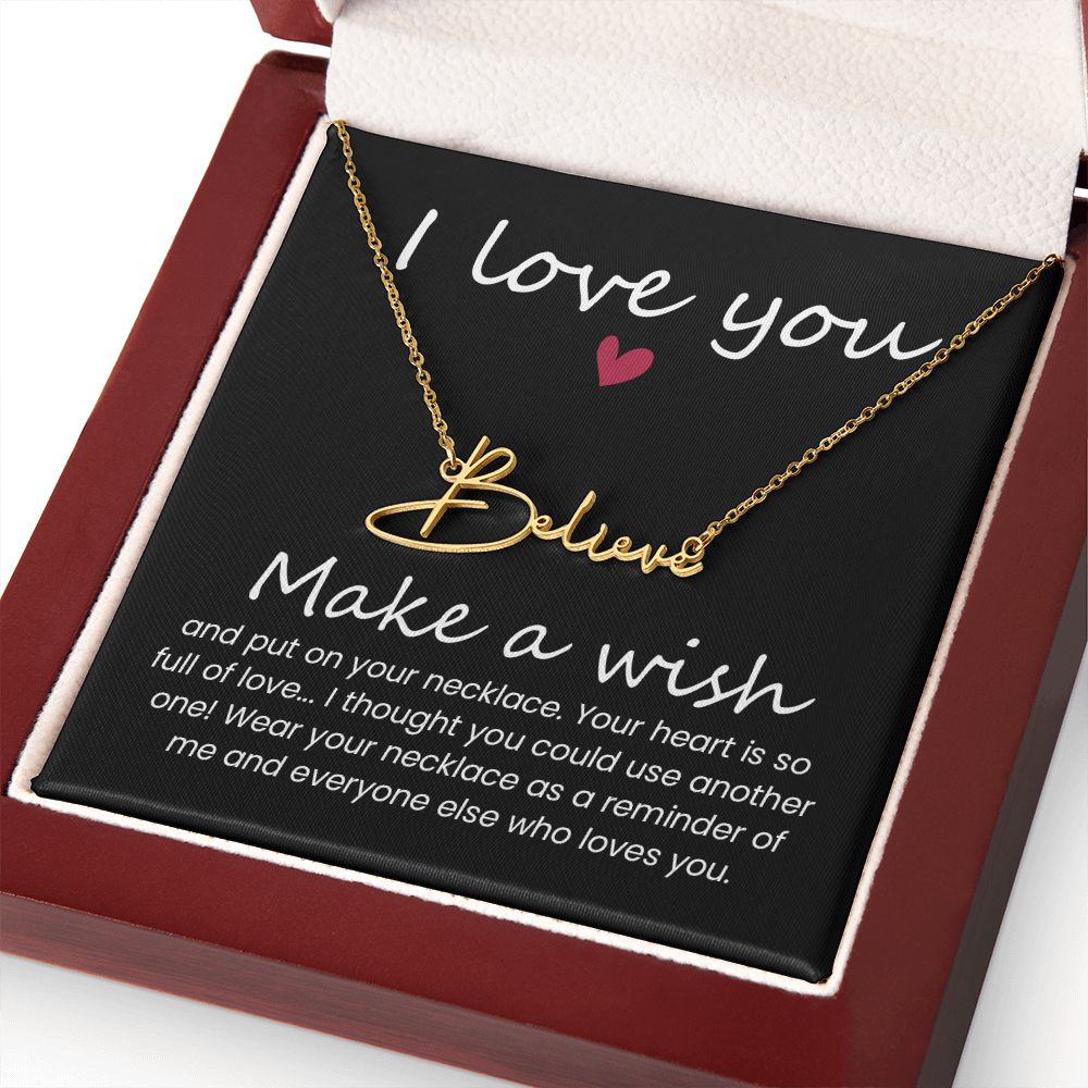 Your Heart is So Full of Love Signature Name Necklace-Express Your Love Gifts