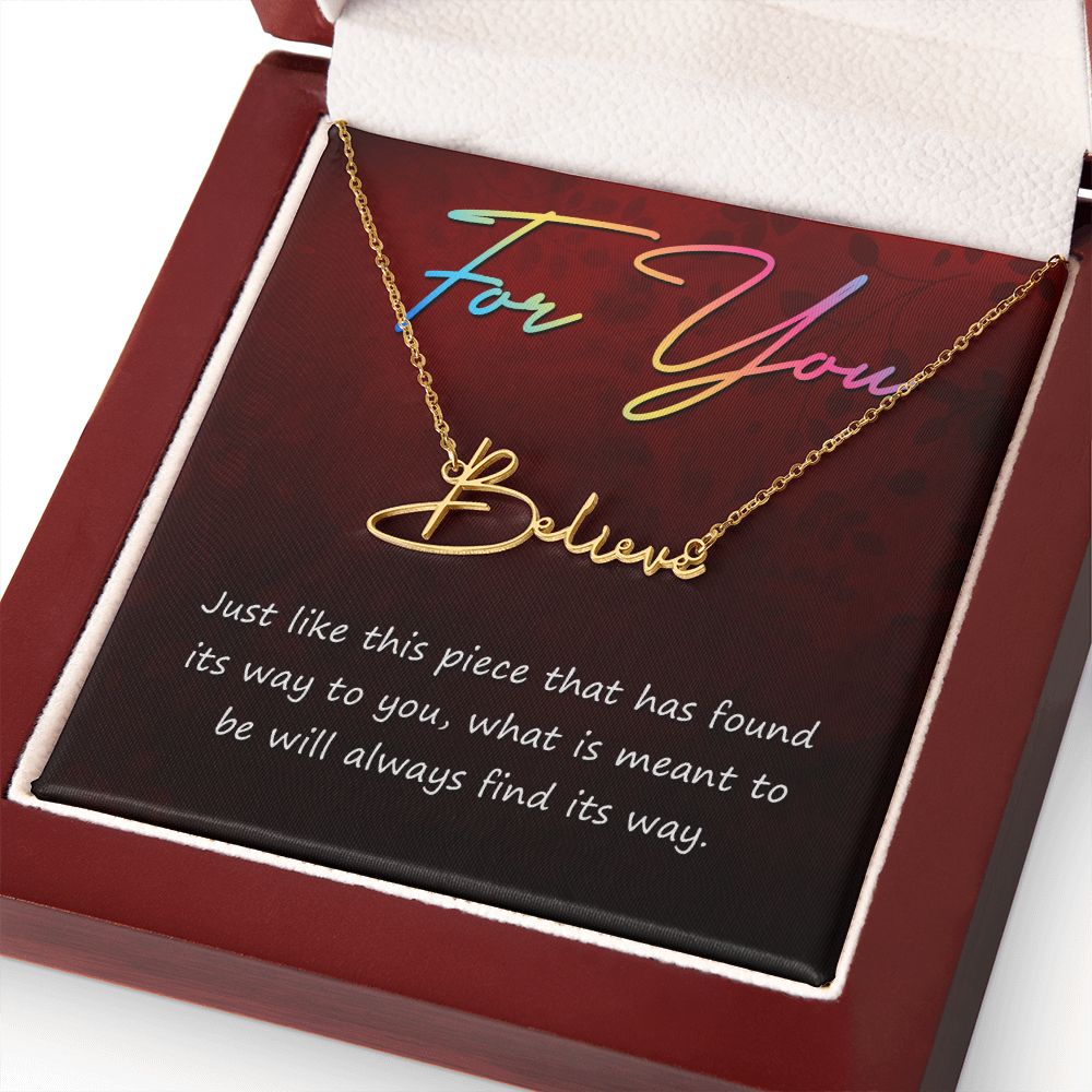For You Signature Name Necklace-Express Your Love Gifts