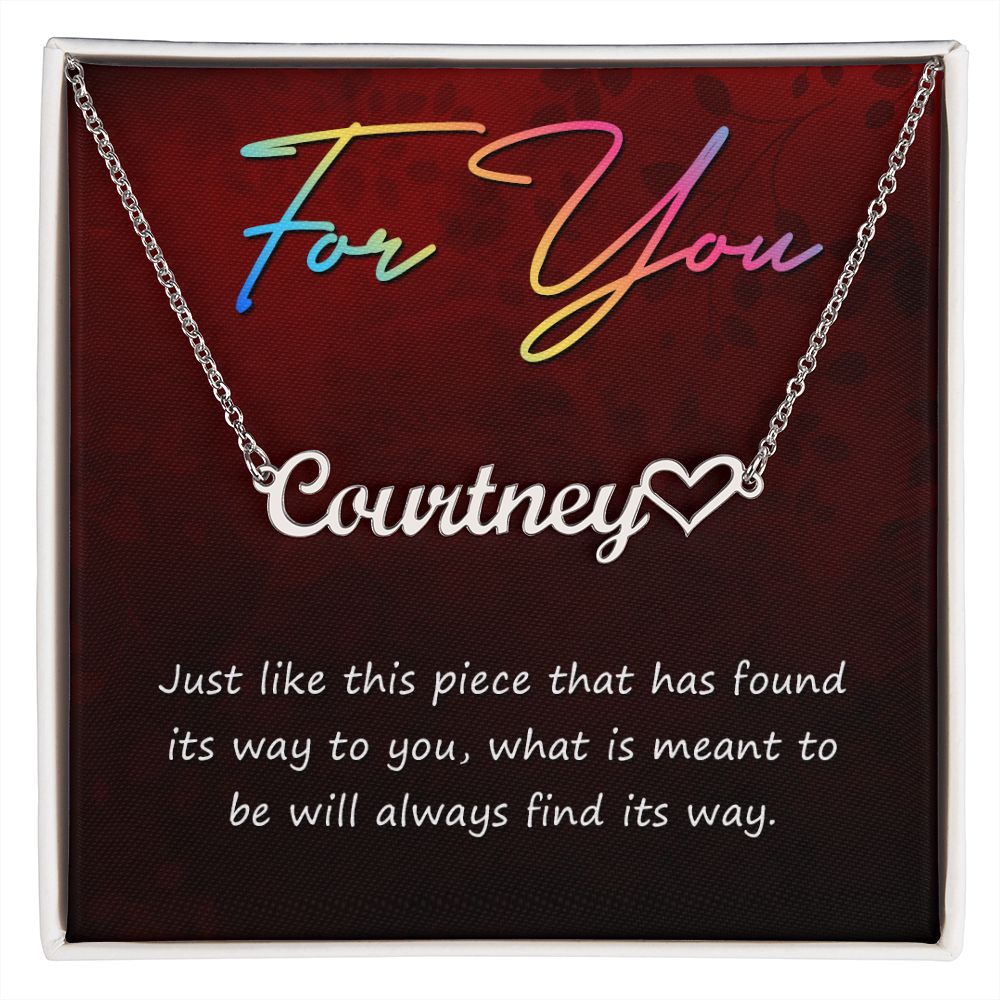 For You Name Necklace With Heart-Express Your Love Gifts