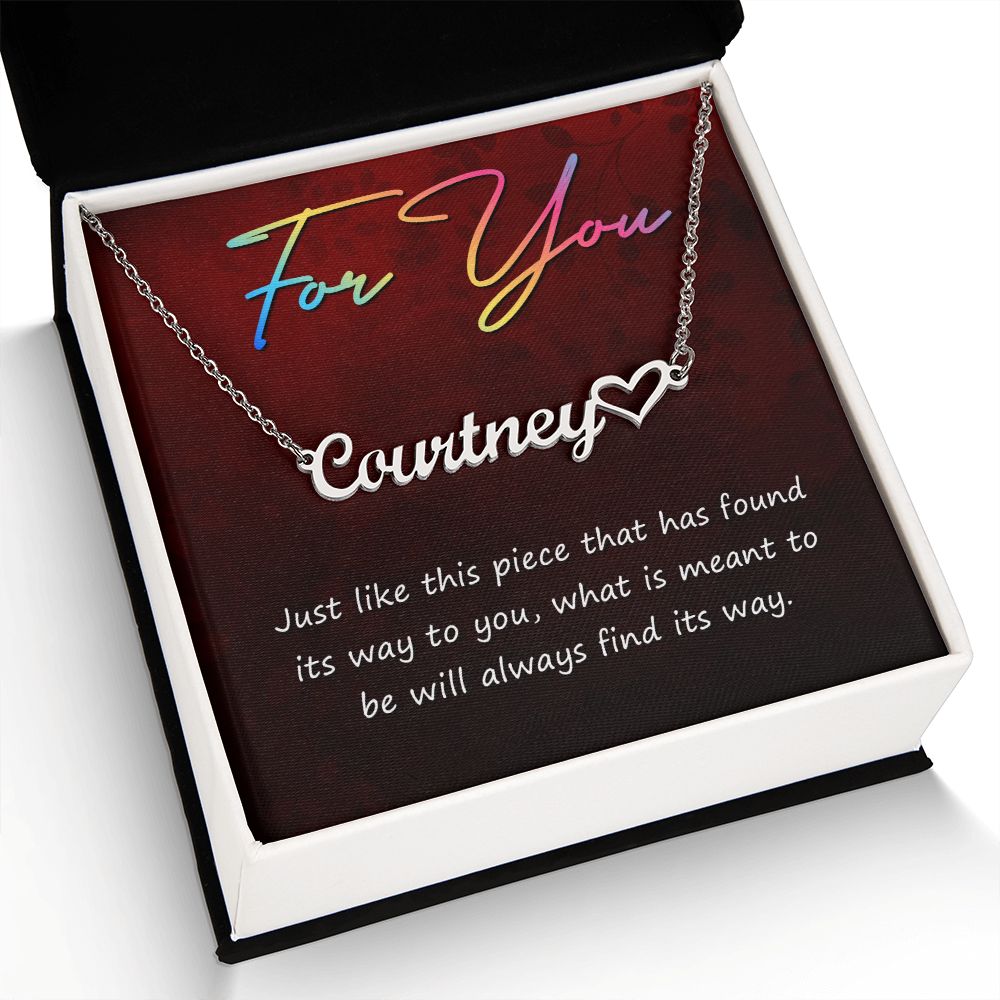 For You Name Necklace With Heart-Express Your Love Gifts