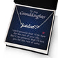 To My Granddaughter Name Necklace With Heart-Express Your Love Gifts