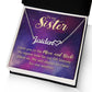 To My Sister I Love You Name Necklace With Heart-Express Your Love Gifts