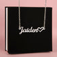 To My Best Friend True Friends are Never Far Name Necklace With Heart-Express Your Love Gifts
