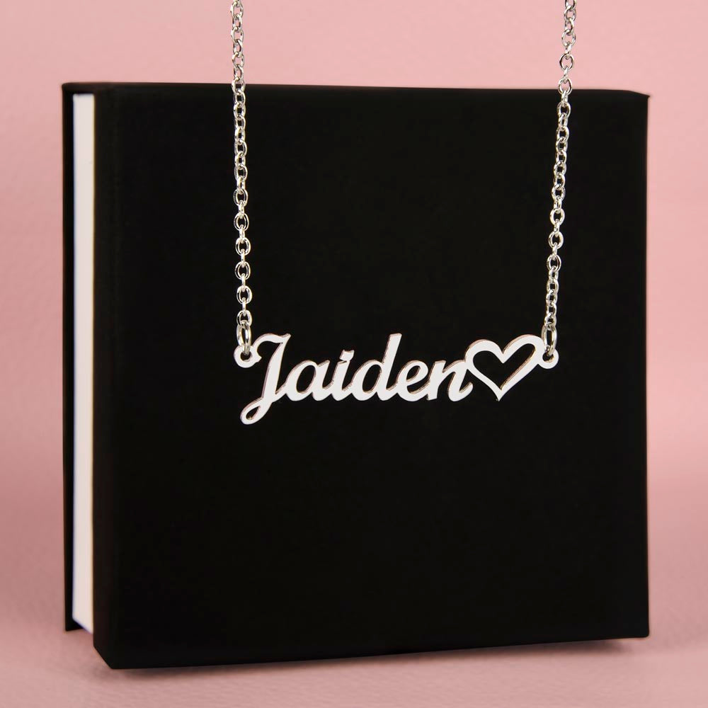 To My Girlfriend I Can't Promise to Fix All Your Problems Name Necklace With Heart-Express Your Love Gifts