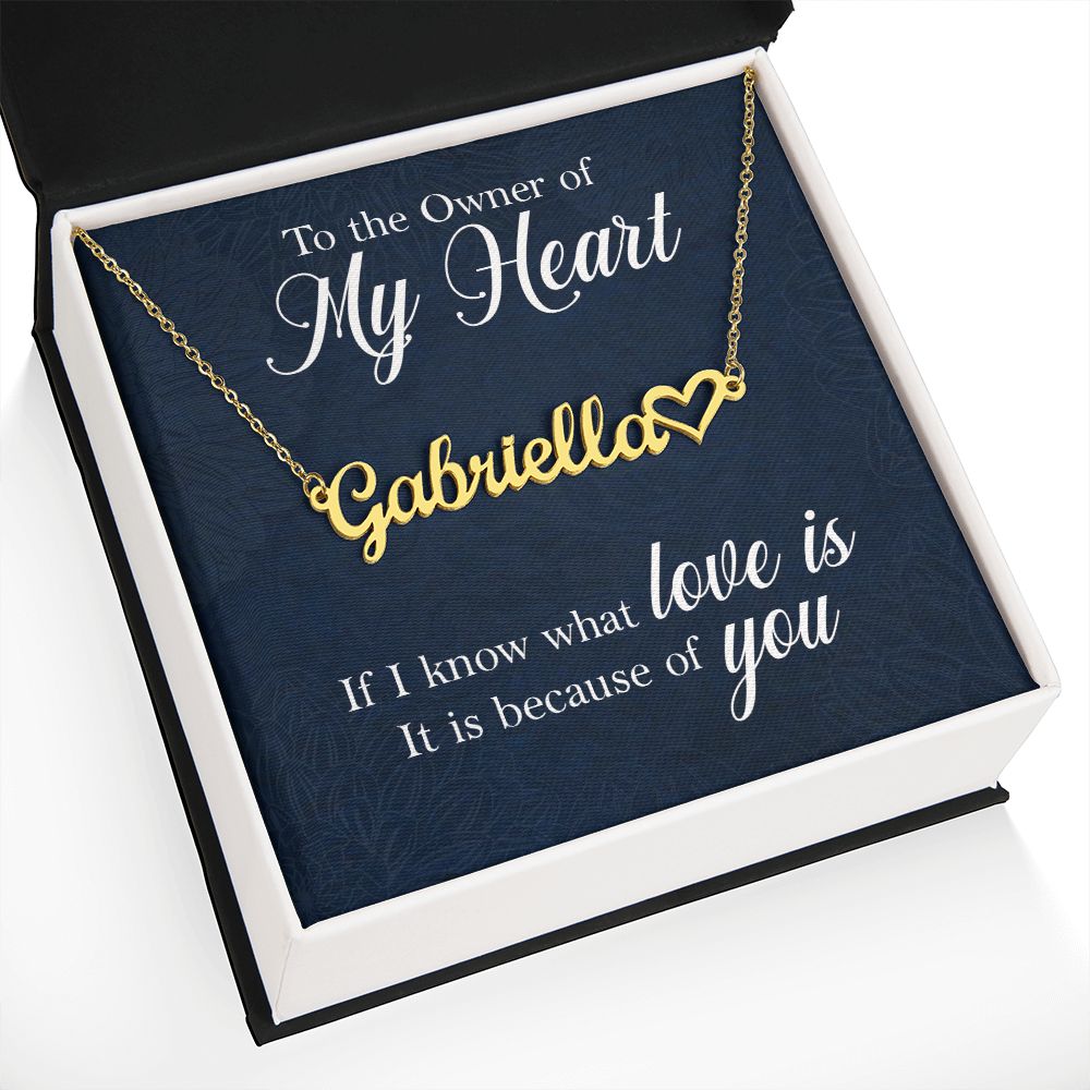 To the Owner of My Heart Name Necklace With Heart-Express Your Love Gifts