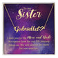 To My Sister I Love You Name Necklace With Heart-Express Your Love Gifts