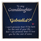 To My Granddaughter Name Necklace With Heart-Express Your Love Gifts