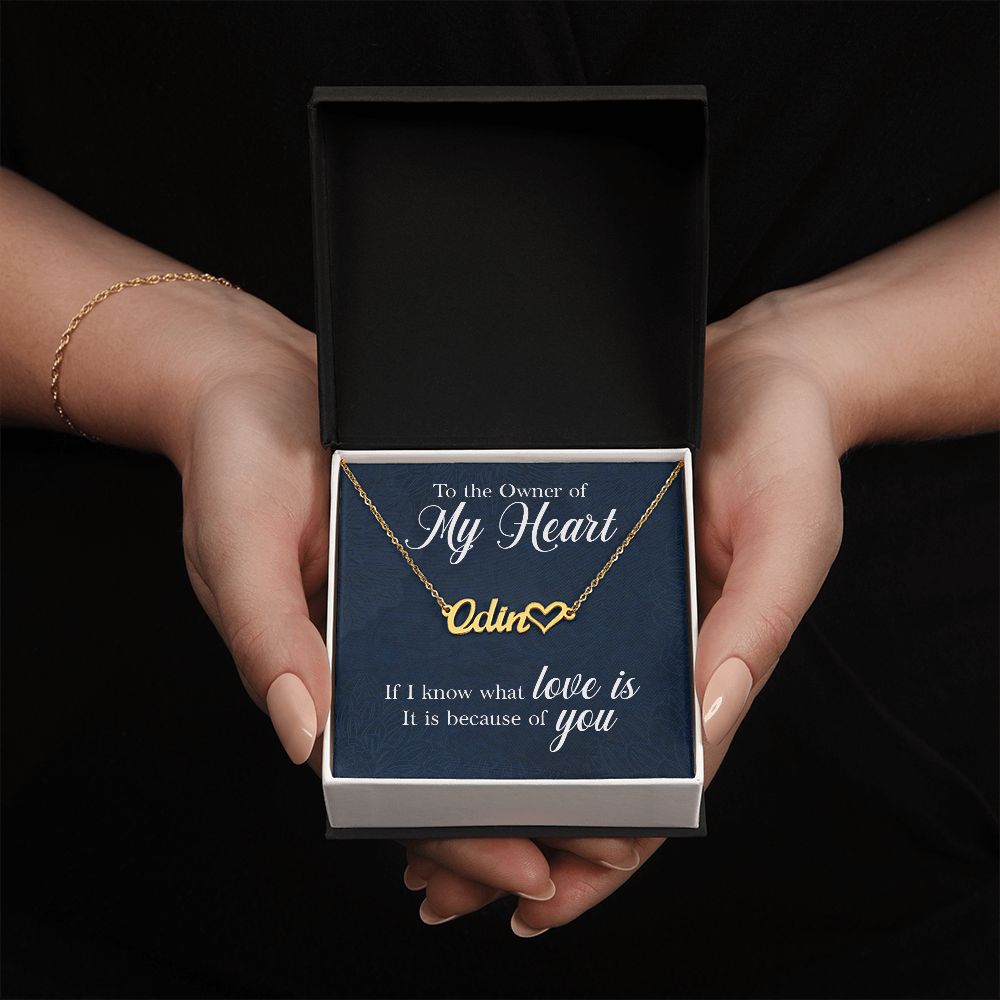 To the Owner of My Heart Name Necklace With Heart-Express Your Love Gifts
