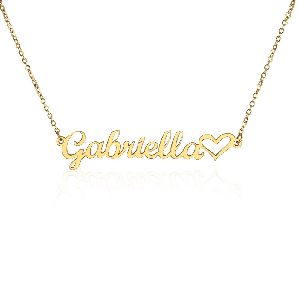 To My Gorgeous Girlfriend Name Necklace With Heart-Express Your Love Gifts