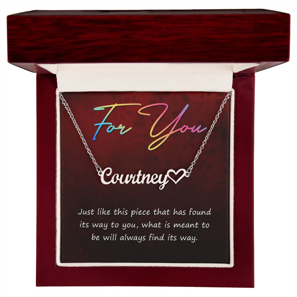 For You Name Necklace With Heart-Express Your Love Gifts