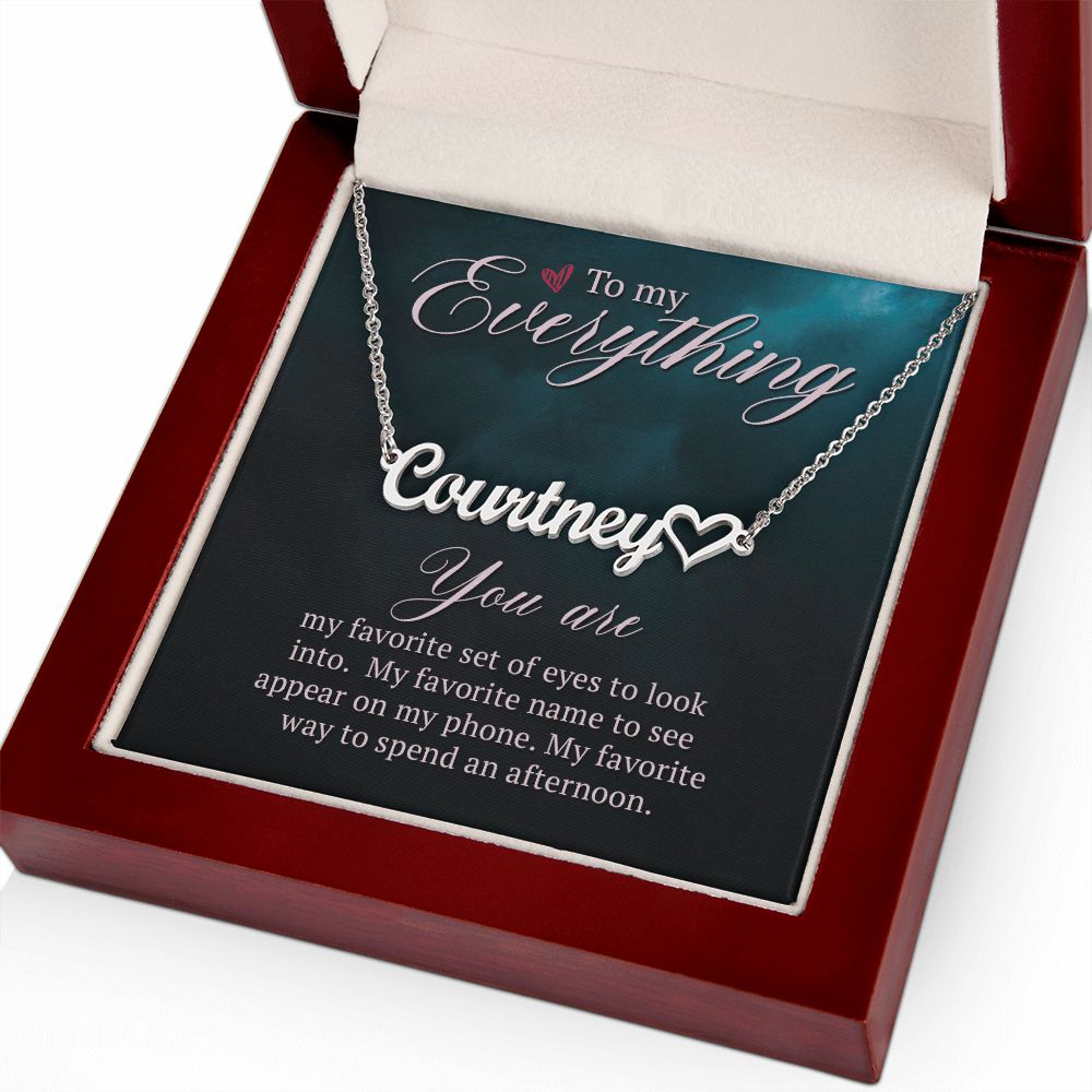 To My Everything Name Necklace With Heart-Express Your Love Gifts